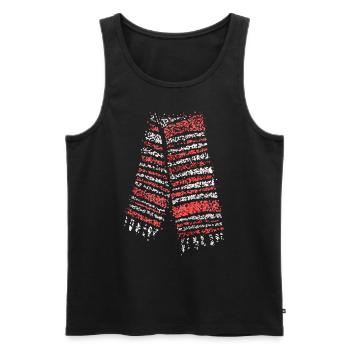 Cologne Cologne Rouge Blanc Carnaval Confettis Football - Débardeur bio Premium Homme - noir - Devant - Michal (187cm)