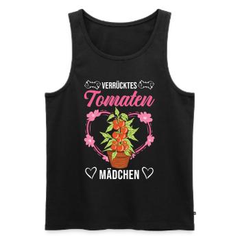 Verrücktes Tomaten Mädchen Tomatenzüchterin - Männer Premium Bio Tank Top - Schwarz - Vorne - Michal (187cm)