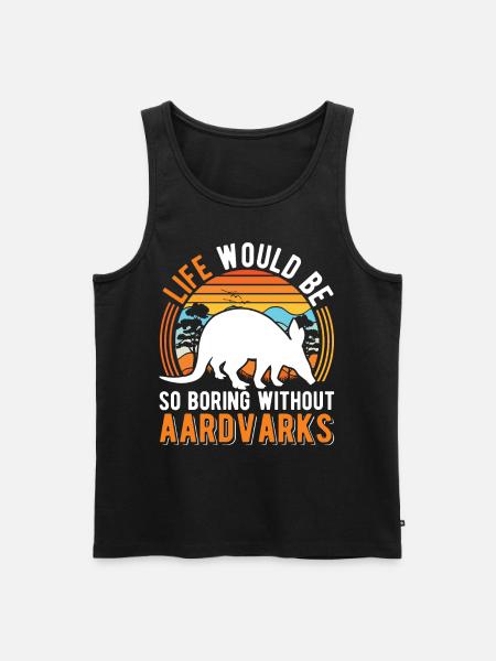 Erdferkel Geschenk Aardvark - Männer Premium Bio Tank Top - Schwarz