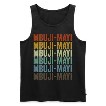 Mbuji-Mayi Kongo Retro Vintage - Männer Premium Bio Tank Top - Schwarz - Vorne - Michal (187cm)