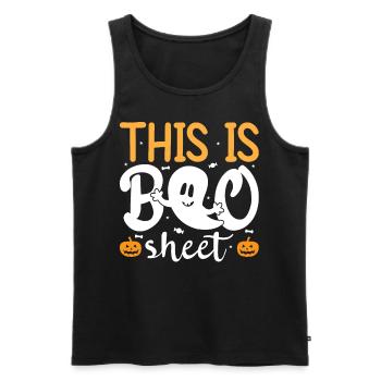 Halloween Costume - This Is Boo Sheet Ghost - Men's Premium Organic Tank Top - black - Front - Michal (187cm)