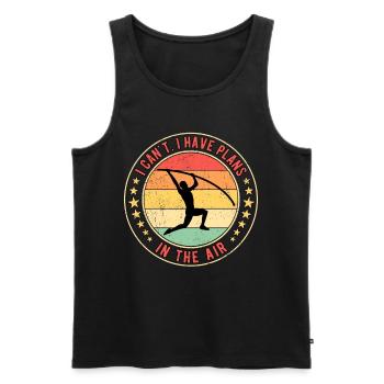 Stabspringer Stabhochspringer I Can't I Have Plans - Männer Premium Bio Tank Top - Schwarz - Vorne - Michal (187cm)
