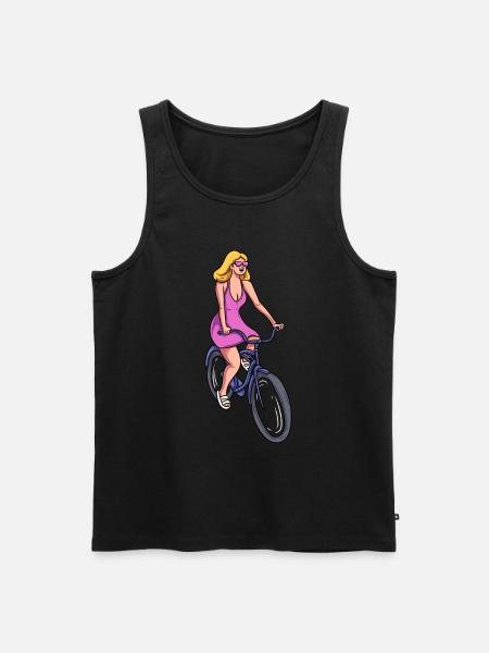 Cyclisme féminin - Débardeur bio Premium Homme - noir
