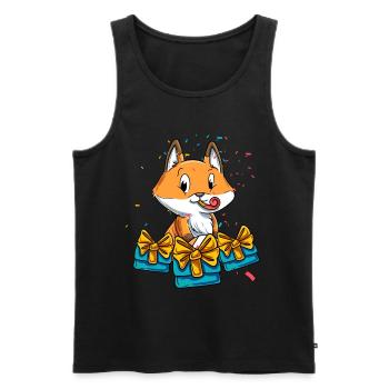 Anniversaire Fuchs - Débardeur bio Premium Homme - noir - Devant - Michal (187cm)