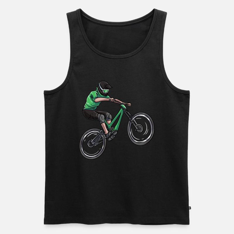 Mountainbiker MTB - Männer Premium Bio Tank Top - Schwarz