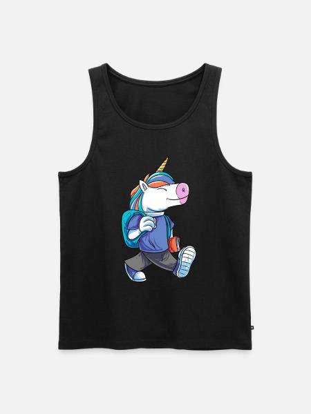 Unicorn satchel - Men's Premium Organic Tank Top - black