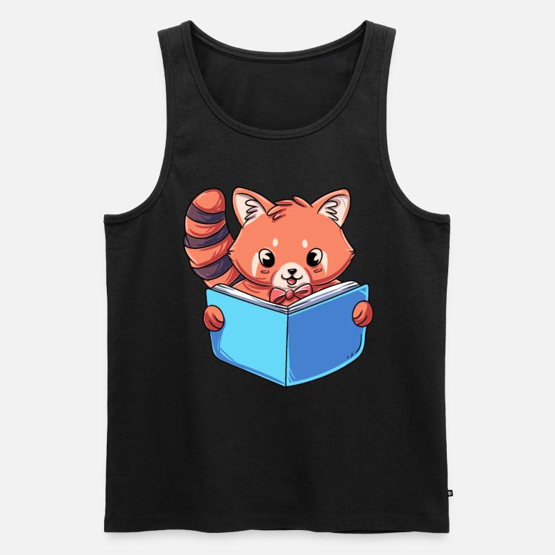 Leser Lesebuch - Männer Premium Bio Tank Top - Schwarz