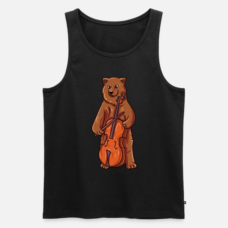 Cello spielen - Männer Premium Bio Tank Top - Schwarz