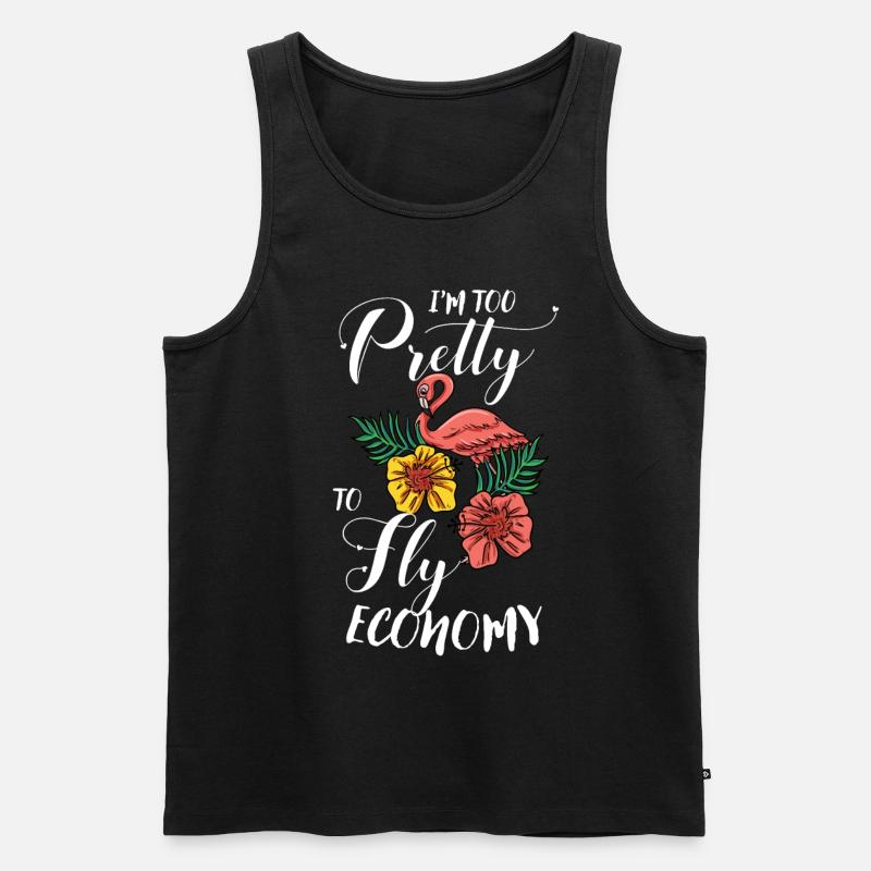 Flamingo - Männer Premium Bio Tank Top - Schwarz
