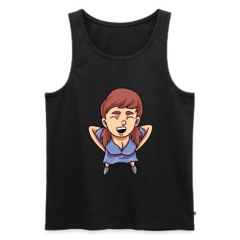 Feminismus Frau - Männer Premium Bio Tank Top - Schwarz - Vorne - Michal (187cm)
