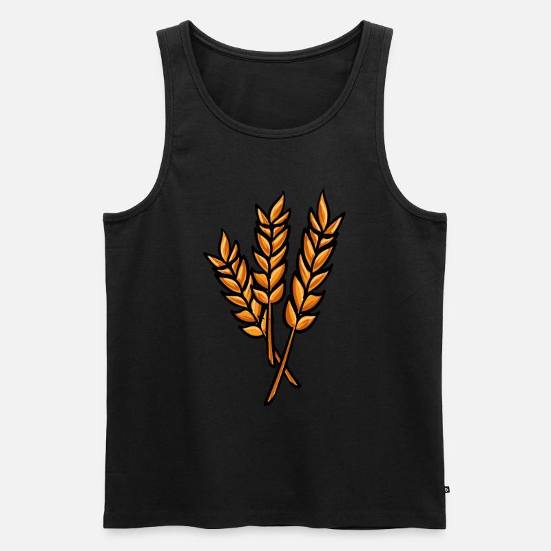 Getreide Ernte - Männer Premium Bio Tank Top - Schwarz