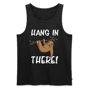 Hanging sloth - Men's Premium Organic Tank Top - black - Front - Michal (187cm)