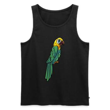 Parrot - Men's Premium Organic Tank Top - black - Front - Michal (187cm)
