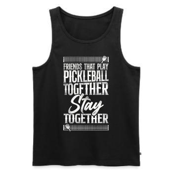 Pickleball Buddies Friends That - Men's Premium Organic Tank Top - black - Front - Michal (187cm)