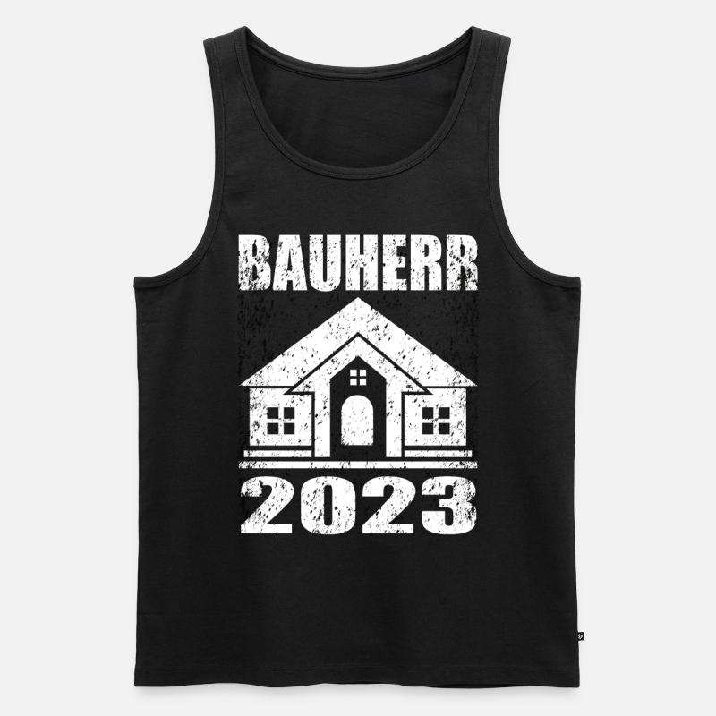 Bauherren geschenk - Bauherr 2023 - Männer Premium Bio Tank Top - Schwarz