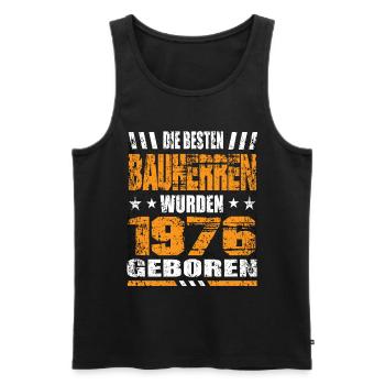 Bauherr Geburtstag Die Besten Bauherren wurden - Männer Premium Bio Tank Top - Schwarz - Vorne - Michal (187cm)