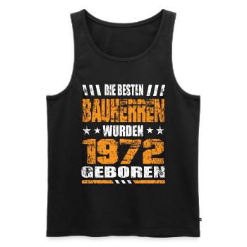 Bauherr Geburtstag Die Besten Bauherren wurden - Männer Premium Bio Tank Top - Schwarz - Vorne - Michal (187cm)