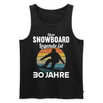Diese Snowboard Legende ist 30 Jahre 30 Geburtstag - Männer Premium Bio Tank Top - Schwarz - Vorne - Michal (187cm)