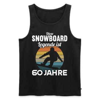 Diese Snowboard Legende ist 60 Jahre 60 Geburtstag - Männer Premium Bio Tank Top - Schwarz - Vorne - Michal (187cm)