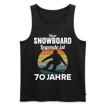 Diese Snowboard Legende ist 70 Jahre 70 Geburtstag - Männer Premium Bio Tank Top - Schwarz - Vorne - Michal (187cm)