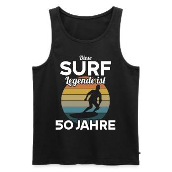 Diese Surf Legende ist 50 Jahre 50 Geburtstag - Männer Premium Bio Tank Top - Schwarz - Vorne - Michal (187cm)