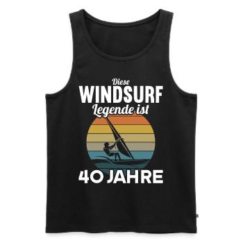 Diese Windsurf Legende ist 40 Jahre 40 Geburtstag - Männer Premium Bio Tank Top - Schwarz - Vorne - Michal (187cm)