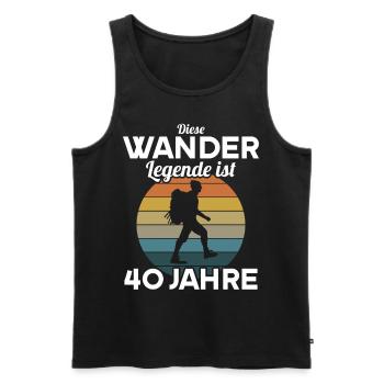 Diese Wander Legende ist 40 Jahre 40 Geburtstag - Männer Premium Bio Tank Top - Schwarz - Vorne - Michal (187cm)