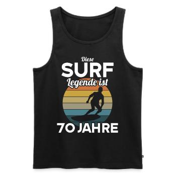 Diese Surf Legende ist 70 Jahre 70 Geburtstag - Männer Premium Bio Tank Top - Schwarz - Vorne - Michal (187cm)