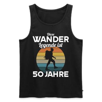 Diese Wander Legende ist 50 Jahre 50 Geburtstag - Männer Premium Bio Tank Top - Schwarz - Vorne - Michal (187cm)
