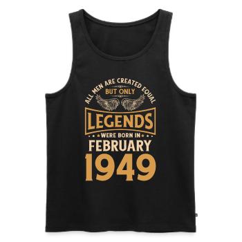 Geburtstag Legendär Februar 1949 - Männer Premium Bio Tank Top - Schwarz - Vorne - Michal (187cm)