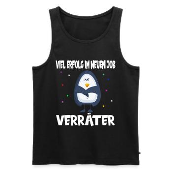 Viel Erfolg im neuen Job Verräter Abschied - Männer Premium Bio Tank Top - Schwarz - Vorne - Michal (187cm)