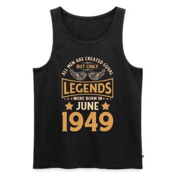 Geburtstag Legenden wurden im Juni 1949 geboren - Männer Premium Bio Tank Top - Schwarz - Vorne - Michal (187cm)