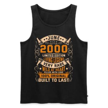 Birthday Legends 100% Original June 2000 - Men's Premium Organic Tank Top - black - Front - Michal (187cm)