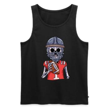 American Football Skeleton - Men's Premium Organic Tank Top - black - Front - Michal (187cm)