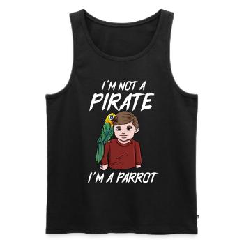 Gelber Papagei - Männer Premium Bio Tank Top - Schwarz - Vorne - Michal (187cm)