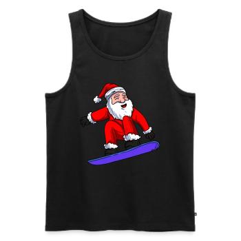 Père Noël Snowboard - Débardeur bio Premium Homme - noir - Devant - Michal (187cm)