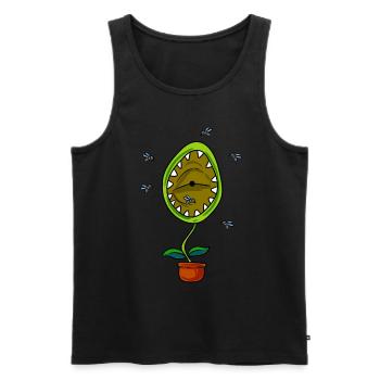 Plant head pot - Men's Premium Organic Tank Top - black - Front - AI Model Male 178 light (178cm)