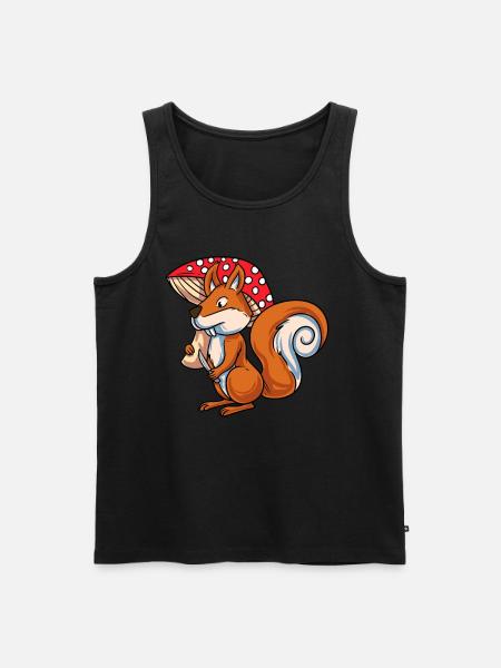 Squirrel Mushroom - Men's Premium Organic Tank Top - black