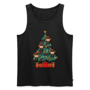 Christmas Tree Christmas Tree - Men's Premium Organic Tank Top - black - Front - Michal (187cm)