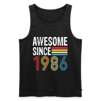Awesome Since 1986 Birthday 1986 Vintage 1986 - Men's Premium Organic Tank Top - black - Front - AI Model Male 178 light (178cm)