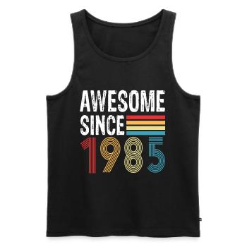 Awesome Since 1985 Birthday 1985 Vintage 1985 - Men's Premium Organic Tank Top - black - Front - AI Model Male 178 light (178cm)