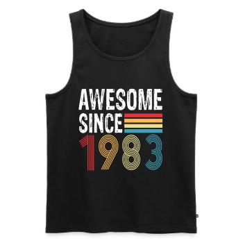 Awesome Since 1983 Birthday 1983 Vintage 1983 - Men's Premium Organic Tank Top - black - Front - AI Model Male 178 light (178cm)