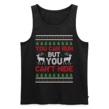 Ugly Christmas - You Can Run But You Can't Hide - - Männer Premium Bio Tank Top - Schwarz - Vorne - AI Model Male 178 light (178cm)