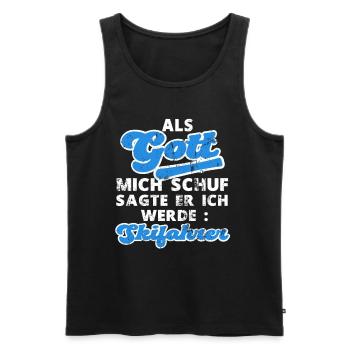 Lustiger Skifahrer Skifahren Ski Spruch - Männer Premium Bio Tank Top - Schwarz - Vorne - Michal (187cm)