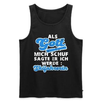 Skifahrerin Skifahrer Skifahren Ski Spruch - Männer Premium Bio Tank Top - Schwarz - Vorne - Michal (187cm)