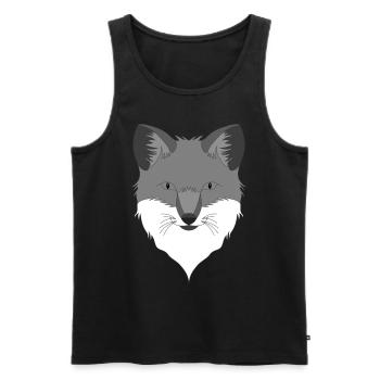 Fuchs Waldtier Design mit Tierkopf - Männer Premium Bio Tank Top - Schwarz - Vorne - AI Model Male 178 light (178cm)