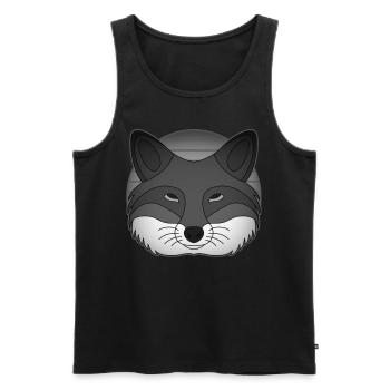 Fuchs Waldtier Design mit Tierkopf - Männer Premium Bio Tank Top - Schwarz - Vorne - AI Model Male 178 light (178cm)