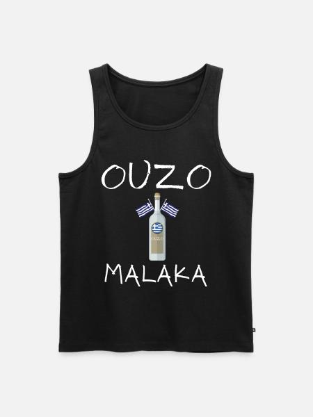 Ouzo Malaka - Men's Premium Organic Tank Top - black