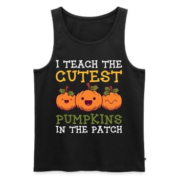 Niedliche Kürbisse Kürbis Lehrer Schule Halloween - Männer Premium Bio Tank Top - Schwarz - Vorne - Michal (187cm)