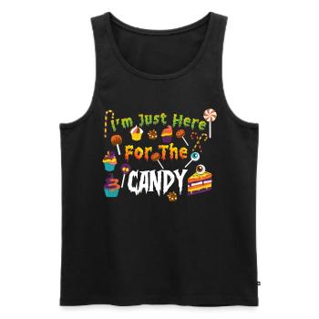 I'm Just Here For The Candy Sweets Halloween - Men's Premium Organic Tank Top - black - Front - Michal (187cm)
